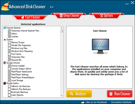 advanced disk cleaner screenshot
