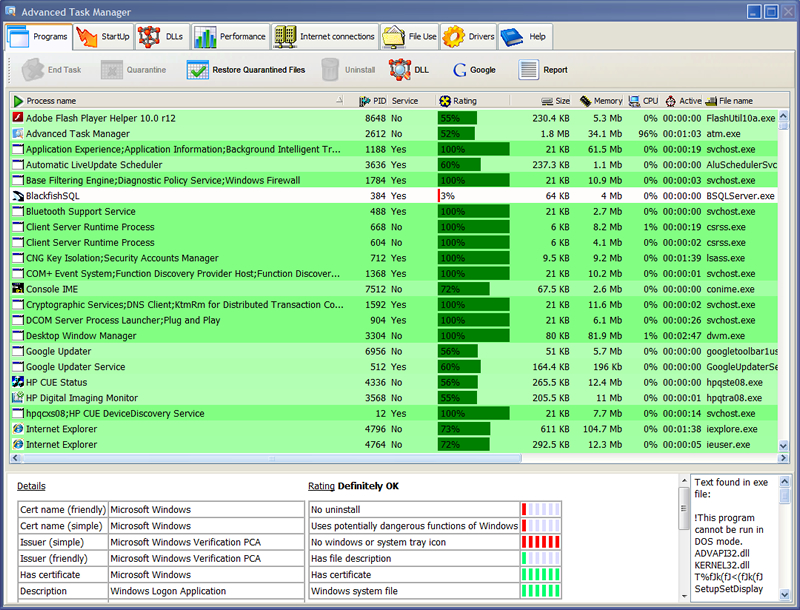 advanced task manager screenshot